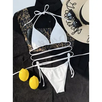 Dámské plavky Dvoudílné plavky BIKINI NA ZAVAZOVÁNÍ Velikost L