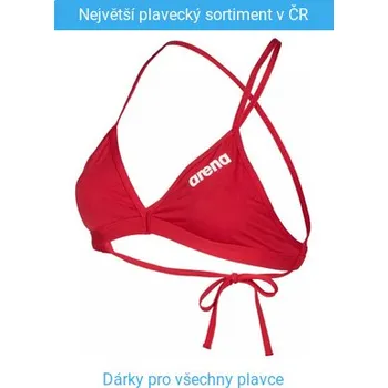 Dámské plavky Arena Solid Tie Back Top Red/White UK32 ; D36