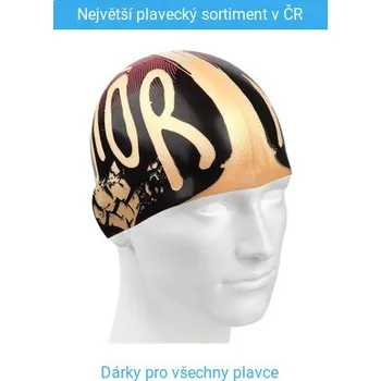 Plavecká čepice Mad Wave Motor Swim Cap Černo/žlutá