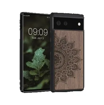 Pouzdro na mobilní telefon Dřevěné pouzdro pro Google Pixel 6 - tmavě hnědá