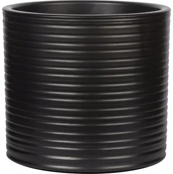 Květináč Květináč keramika černý Skandi.pl 17,5 cm x 17,5 x 15 cm