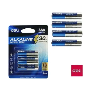Článková baterie Baterie alkalická AAA mikrotužková LR03 4ks DELI E18505
