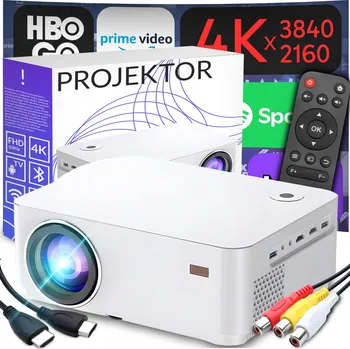 Projekční technika Projektor Retoo LED 1920x1080 9000 lm Smart TV Wi-Fi Bluetooth bílý