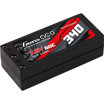 RC vybavení Gens ace LiPo - 2S 340mAh 7,6V High Voltage 2S1P (60C)