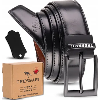 Opasek Kožený Opasek Černý Hnědý Pánský 120 cm Ke Kalhotám Oboustranný Kožený Opasek
