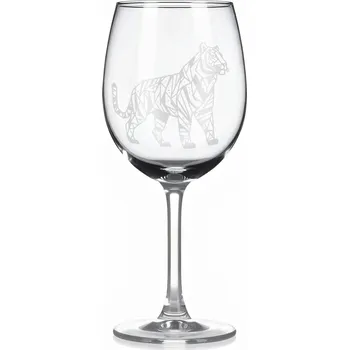 Sklenice Sklenice na víno s geometrickými motivy zvířat – tygr (celý)