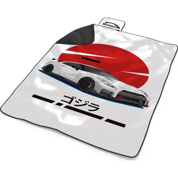 deka Sablio Plážová deka Nissan GTR 35 Japonské slunce: 200x140 cm