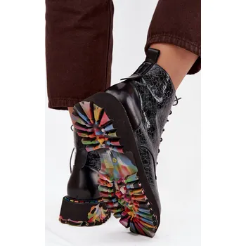 Dámská obuv Lakované kožené dámské boty Artiker – šedé Velikost: 40