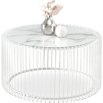 Křeslo Mebel Partner Niquel (mramor + bílá)