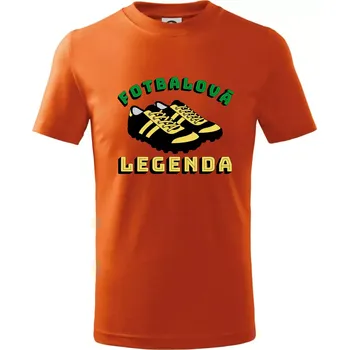 Chlapecké tričko Fotbalová legenda kopačky - Tričko dětské bavlněné - 158 cm/12 let ( Oranžová )