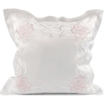 Povlak na dekorativní polštářek Povlak na polštář vyšívaný 45x45 cm Balení: 2 ks, Varianta: 4 bílá pudrová - 8596475720427