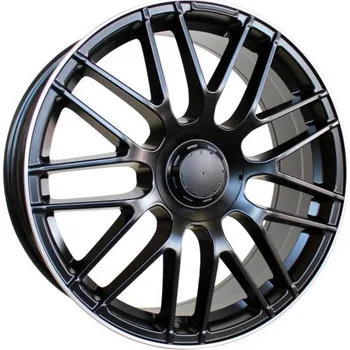Alu kolo Alu kola Racing Line B1268, 17x7.5 5x112 ET40, černá matná + leštěný límec