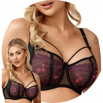 Podprsenka Azal Otylia Podprsenka MĚKKÁ krajková fialová 80F