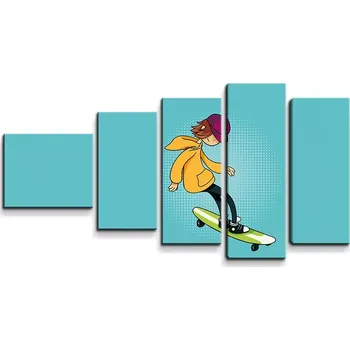Obraz Sablio Obraz - 5-dílný Skejťák - 100x60 cm
