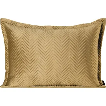 PREMIUM Povlak na polštář SIMONA z měkkého a matného sametu prošívaný do vzoru rybí kosti