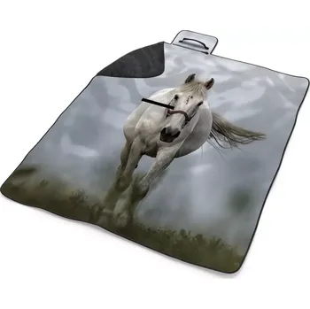 deka Sablio Plážová deka Bílý kůň 3: 200x140 cm