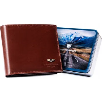 Peněženka Elegantní pánská peněženka z přírodní kůže Barva: Hnědá