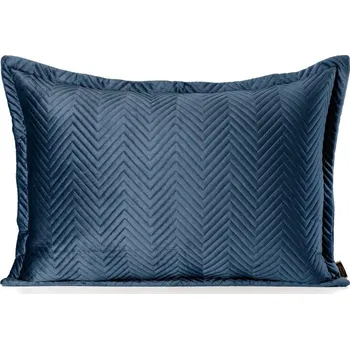 PREMIUM Povlak na polštář SIMONA z měkkého a matného sametu prošívaný do vzoru rybí kosti