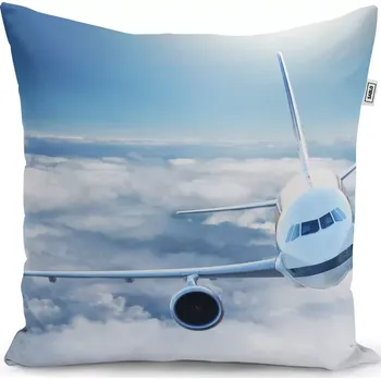 Polštář Sablio Polštář Letadlo v oblacích - 40x40 cm