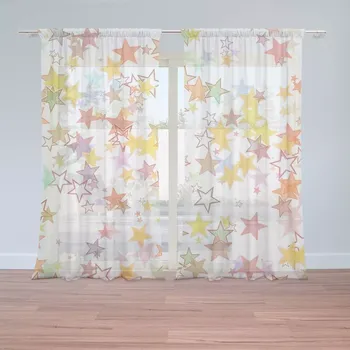 Záclona Sablio Záclony Hvězdičky: 2ks 150x250cm