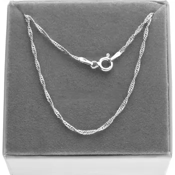 Řetízek Stříbrný řetízek SINGAPUR kroucený STŘÍBRO 925 45 cm