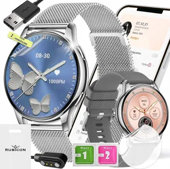 Hodinky Chytré Hodinky Rubicon RNCF30 srebrny