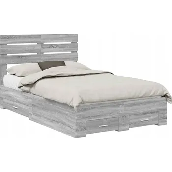 Postel Rámeček postele s zásuvkou a opěrkou hlavy Materiál na bázi dřeva