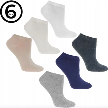 Dámské ponožky Dámské klasické bavlněné kotníkové ponožky Ponožky , balení po 6 kusech, 35-38