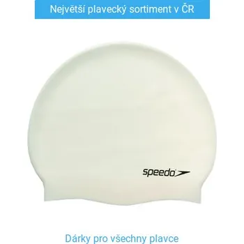 Plavecká čepice Plavecká čepička Speedo Plain Flat Silicon Cap Bílá