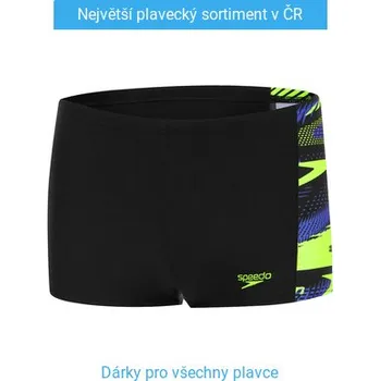 Chlapecké plavky Speedo Hyper Boom Panel Aquashort Boys Black/Yellow 152cm