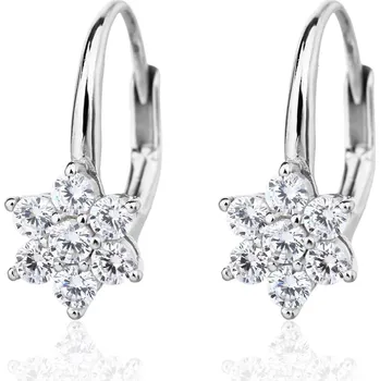 Módní doplněk Jan Kos jewellery Stříbrné náušnice s bílým zirkonem MHT-795