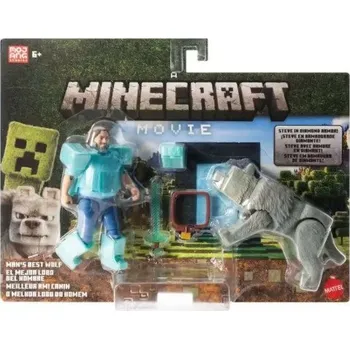 Figurka Figurky Minecraft film Steve a Vlk