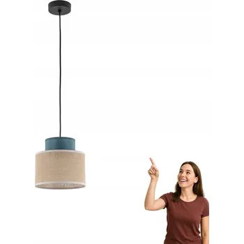 DUO JUTA ZELENÁ ZÁVĚSNÁ LAMPA 1