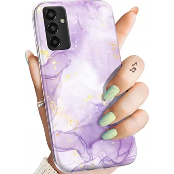 Pouzdro na mobilní telefon Zadní Kryt Hello Case pro Samsung Galaxy M13 fialový