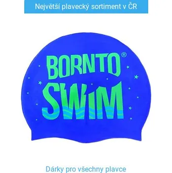 Plavecká čepice BornToSwim Silicone Cap Junior Modrá