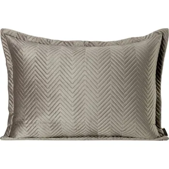 PREMIUM Povlak na polštář SIMONA z měkkého a matného sametu prošívaný do vzoru rybí kosti