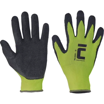 Pracovní rukavice Cerva Rukavice povrstvené zimní PALAWAN WINTER BLISTR latex žlutá 10 XL