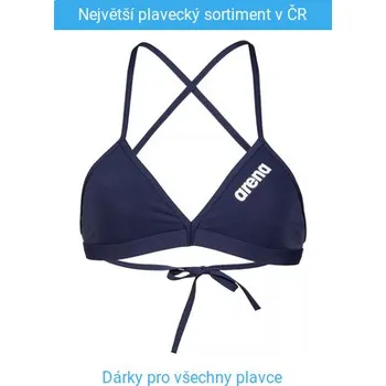 Dámské plavky Horní díl plavek Arena Solid Tie Back Top Navy/White L - UK36