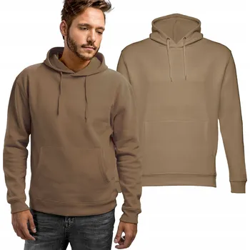 Pánská mikina Módní teplá tepláková mikina HOODIE s klokanka s kapucí, zelená, XS