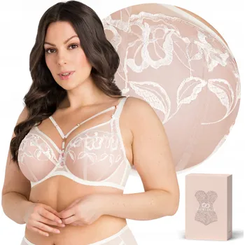 Podprsenka Vyšívaná Měkká Podprsenka GORSENIA K867 COTTON CANDY krémová 80D