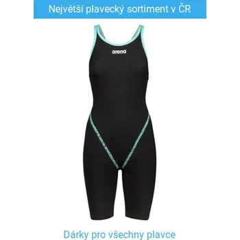 Dámské plavky Arena Powerskin Primo Closed Back Racing Black/Teal 3XS - UK26; D30
