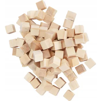 Obraz 100 přírodních dřevěných kostek, hračky