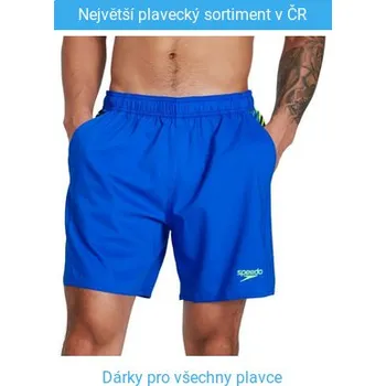 Pánské plavecké šortky Speedo Sport Panel 16 Watershort Blue Flame/Bright Zest/Black S - UK32