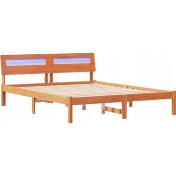 Postel Rámeček postele Voskový Bronz 150 x 200 cm Masivní borovicové dřevo