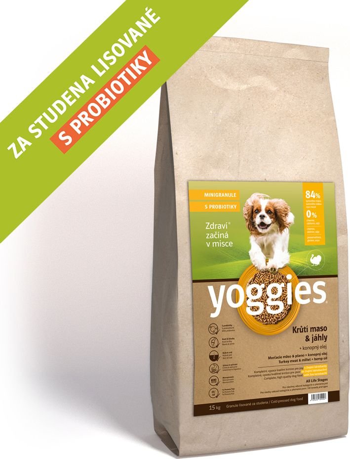 YOGGIES Dog Mini Krůtí maso s jáhly 2kg