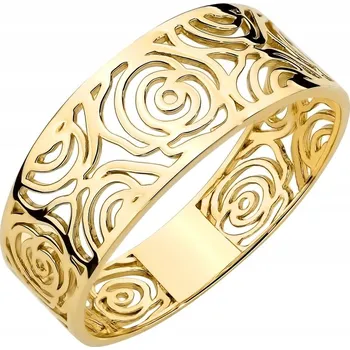 Prsten ZLATÝ PRSTÝNEK PRO ŽENY ZLATÝ PRSTEN 585 S Akramovými květinami vel. prstenu 14k