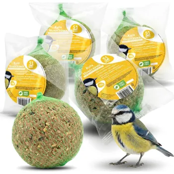 Krmivo pro ptáka LOJOVÉ KOULE PRO PTÁKY SÝKORKY KRMIVO KRMNÁ SMĚS SE SLUNEČNICÍ SEMÍNKA 4x 500G