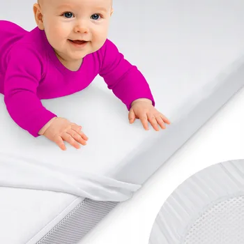 Prostěradlo Prostěradlo 90x180 cm bílé s gumou do postýlky Manufaktura Materacy