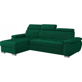 Sedací souprava Rohová sedačka s rozkladem a úložným prostorem Semi Roh L - zelená
