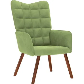 Obývací pokoj vidaXL Relaxační křeslo samet [4016814] Barva: světle zelená